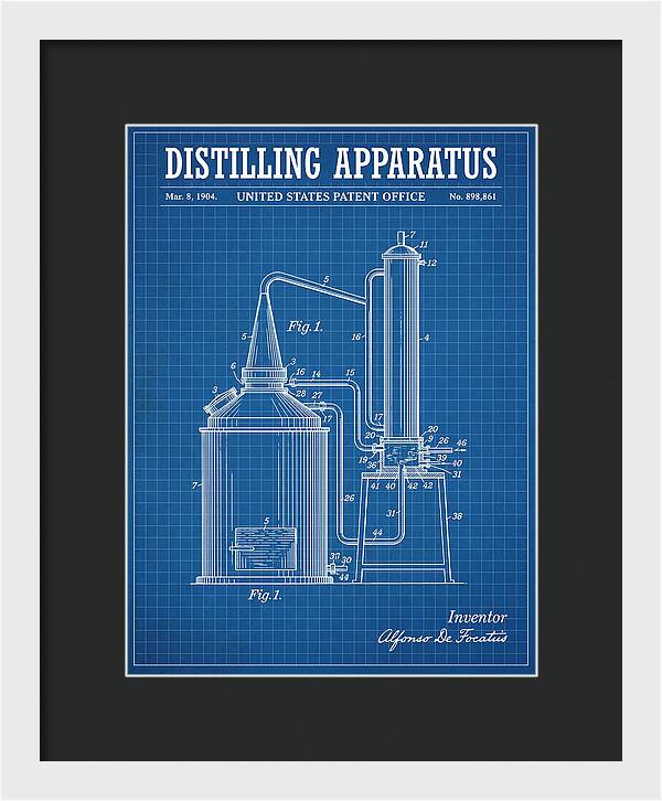 Distilling Apparatus Blueprint Patent Us898861