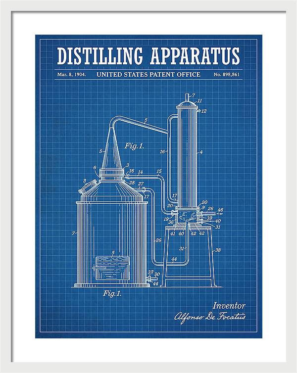 Distilling Apparatus Blueprint Patent Us898861