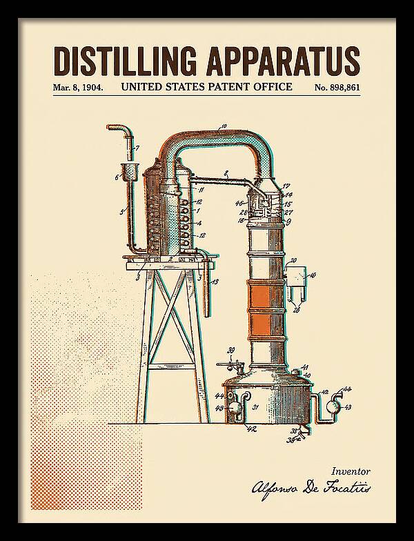 Distilling Apparatus Retro Patent Us898861