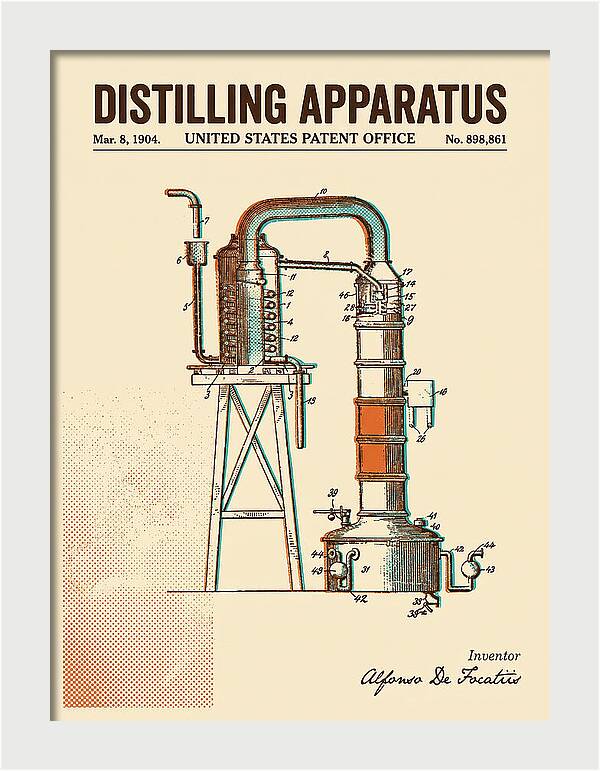 Distilling Apparatus Retro Patent Us898861