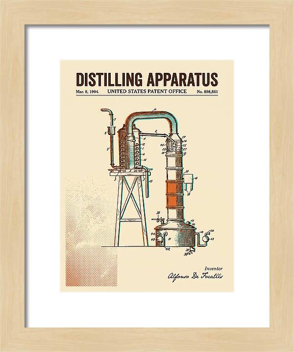 Distilling Apparatus Retro Patent Us898861
