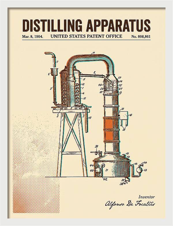 Distilling Apparatus Retro Patent Us898861