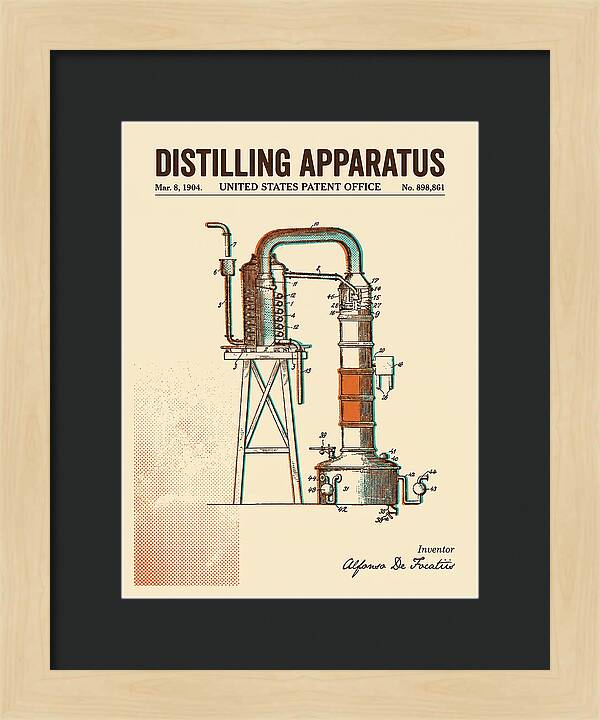 Distilling Apparatus Retro Patent Us898861
