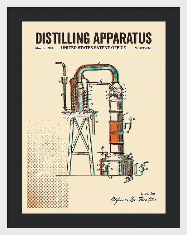 Distilling Apparatus Retro Patent Us898861
