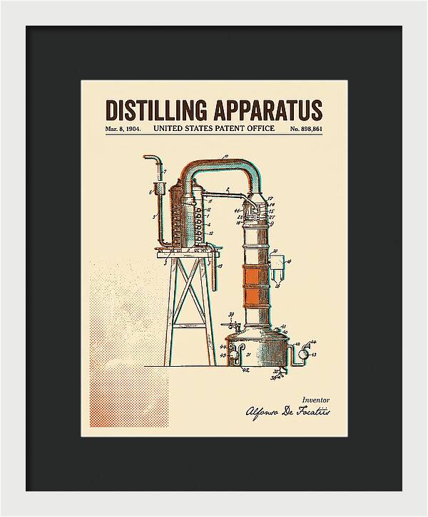 Distilling Apparatus Retro Patent Us898861