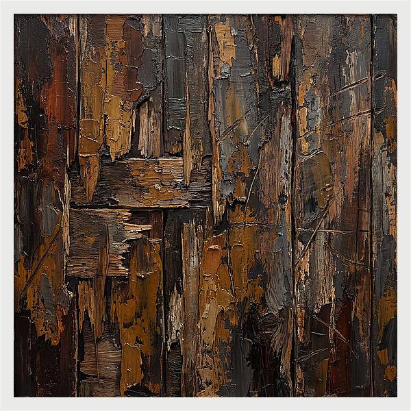 Distressed Wood Expressionism