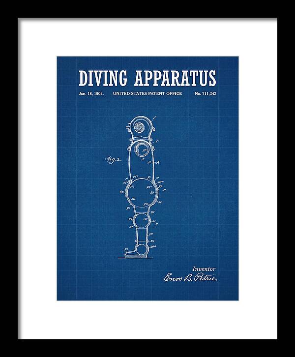 Diving Apparatus Atmospheric Diving Suit Blueprint Patent Us711342