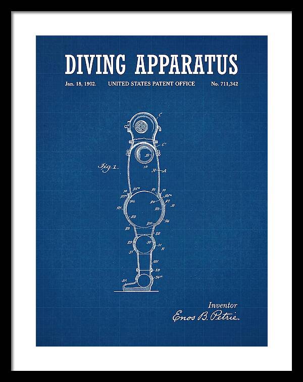 Diving Apparatus Atmospheric Diving Suit Blueprint Patent Us711342