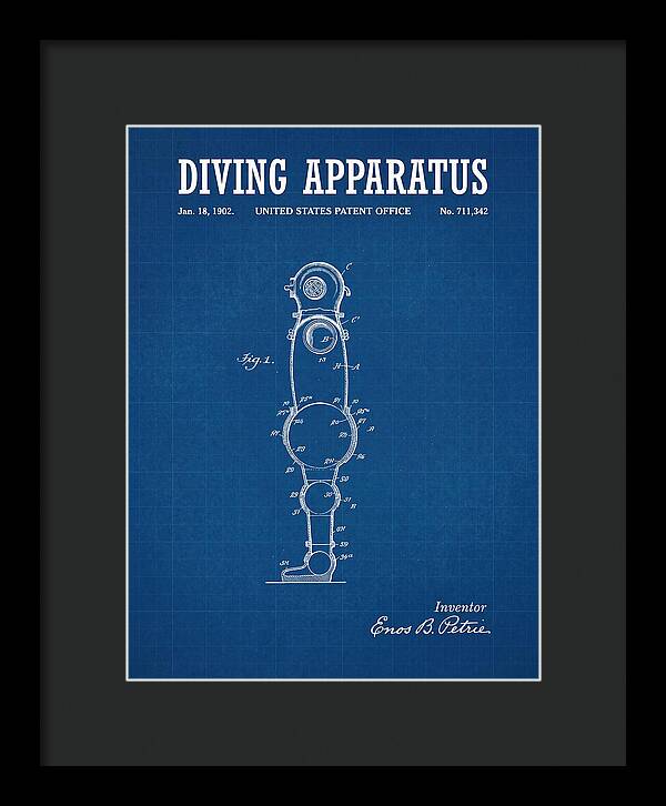Diving Apparatus Atmospheric Diving Suit Blueprint Patent Us711342