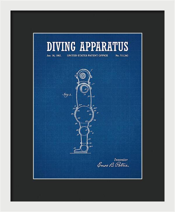 Diving Apparatus Atmospheric Diving Suit Blueprint Patent Us711342