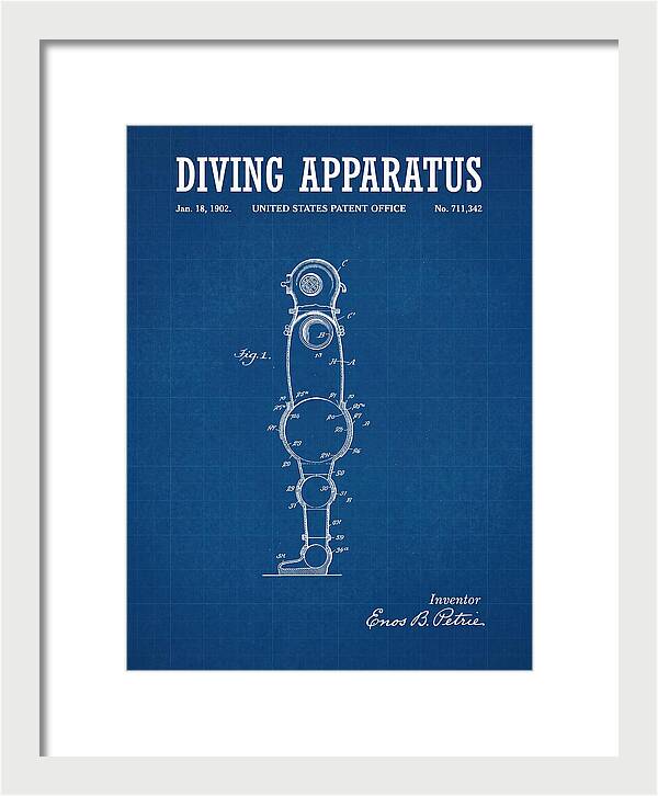 Diving Apparatus Atmospheric Diving Suit Blueprint Patent Us711342