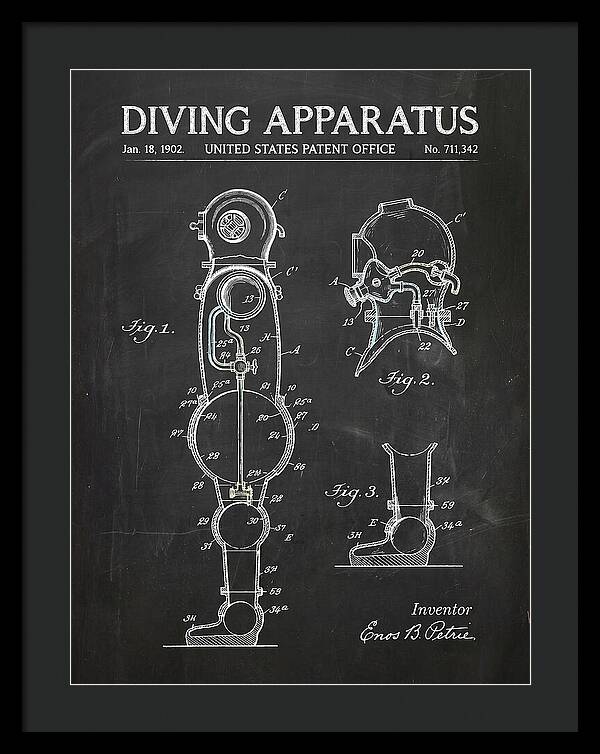 Diving Apparatus Atmospheric Diving Suit Chalkboard Patent Us711342