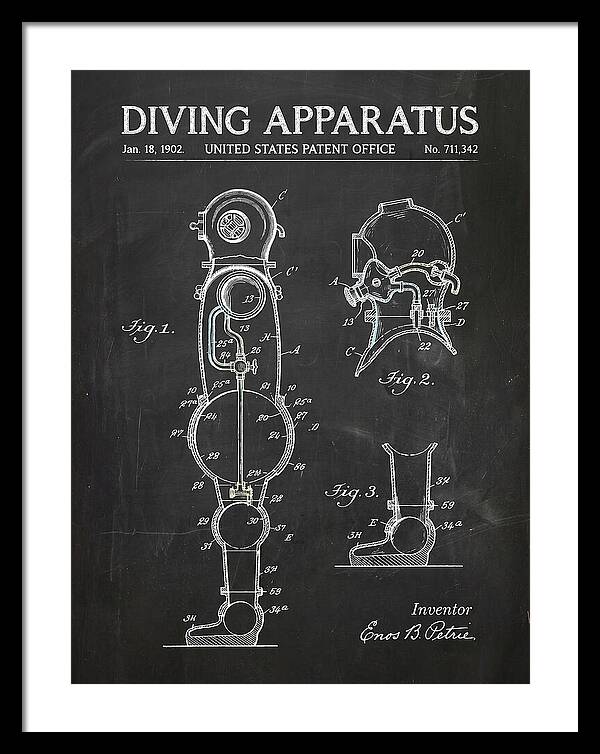 Diving Apparatus Atmospheric Diving Suit Chalkboard Patent Us711342