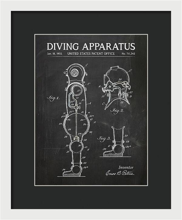 Diving Apparatus Atmospheric Diving Suit Chalkboard Patent Us711342