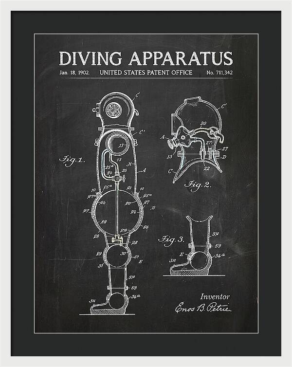 Diving Apparatus Atmospheric Diving Suit Chalkboard Patent Us711342