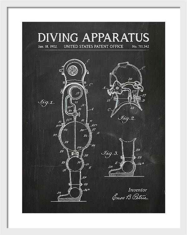 Diving Apparatus Atmospheric Diving Suit Chalkboard Patent Us711342