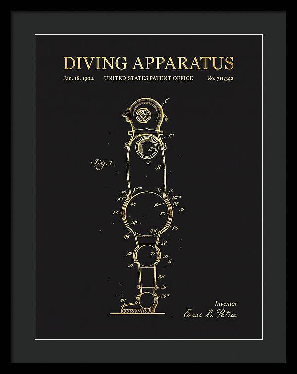 Diving Apparatus Atmospheric Diving Suit Gold Patent Us711342