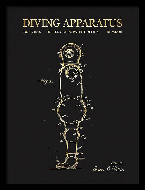 Diving Apparatus Atmospheric Diving Suit Gold Patent Us711342
