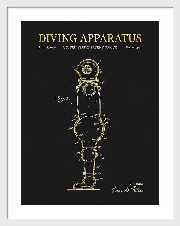 Diving Apparatus Atmospheric Diving Suit Gold Patent Us711342