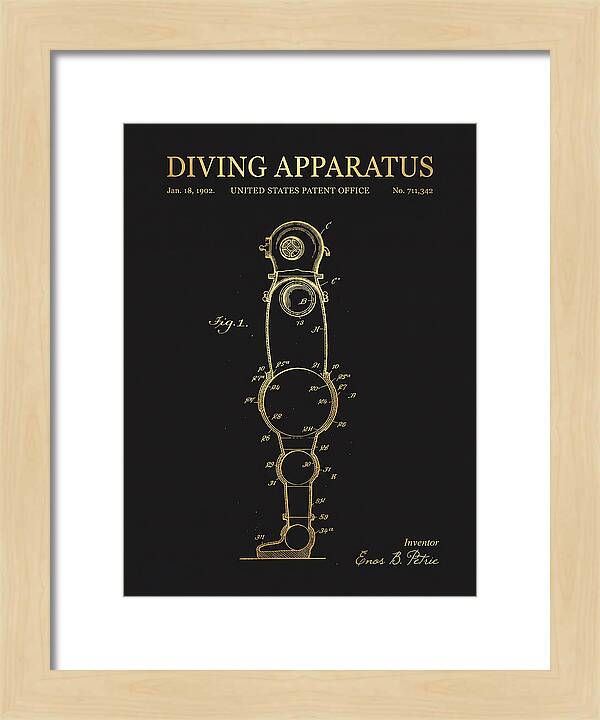 Diving Apparatus Atmospheric Diving Suit Gold Patent Us711342