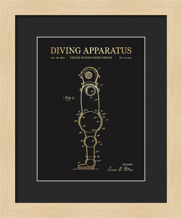 Diving Apparatus Atmospheric Diving Suit Gold Patent Us711342