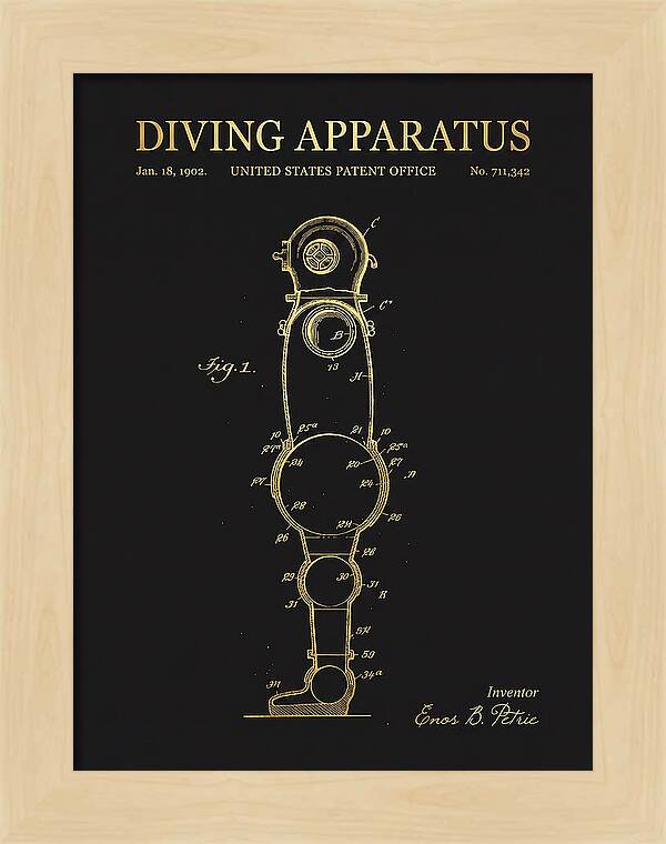Diving Apparatus Atmospheric Diving Suit Gold Patent Us711342