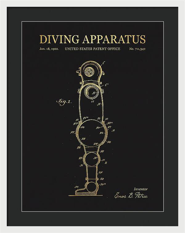 Diving Apparatus Atmospheric Diving Suit Gold Patent Us711342