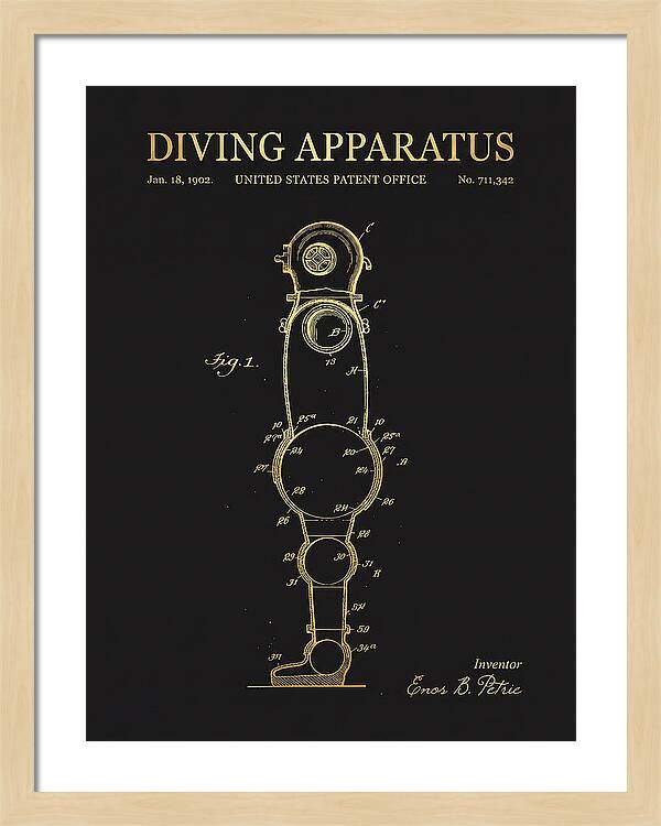 Diving Apparatus Atmospheric Diving Suit Gold Patent Us711342