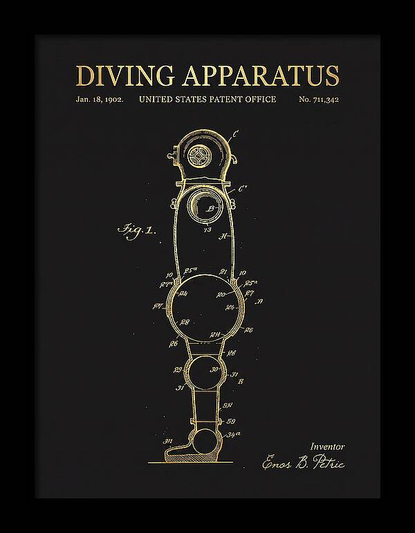 Diving Apparatus Atmospheric Diving Suit Gold Patent Us711342