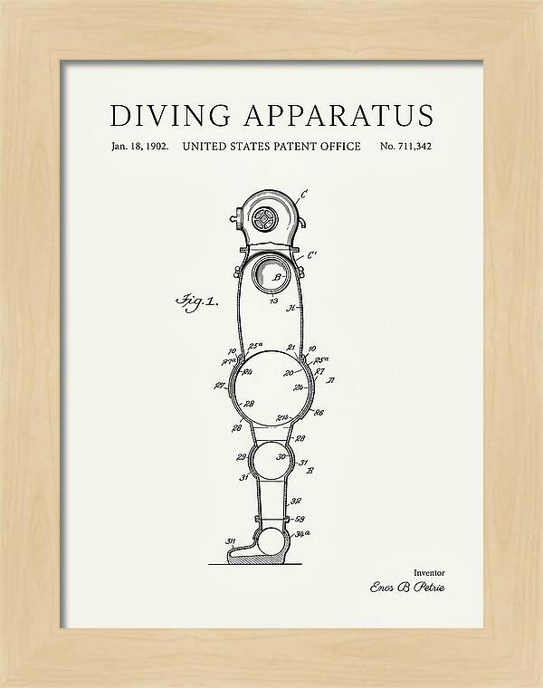 Diving Apparatus Atmospheric Diving Suit Minimalist Patent Us711342