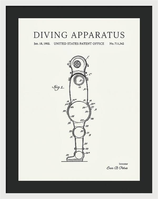 Diving Apparatus Atmospheric Diving Suit Minimalist Patent Us711342