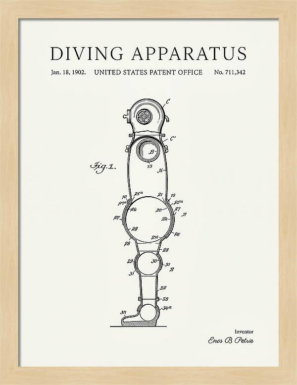 Diving Apparatus Atmospheric Diving Suit Minimalist Patent Us711342