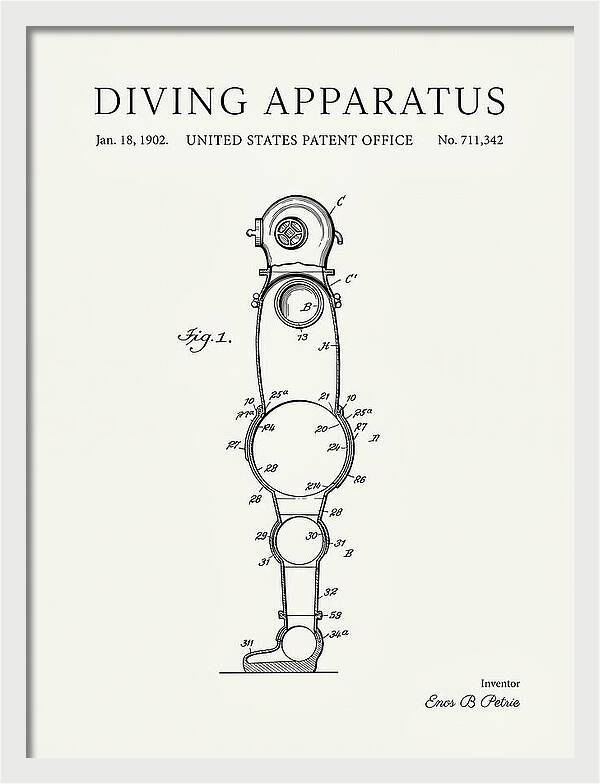 Diving Apparatus Atmospheric Diving Suit Minimalist Patent Us711342