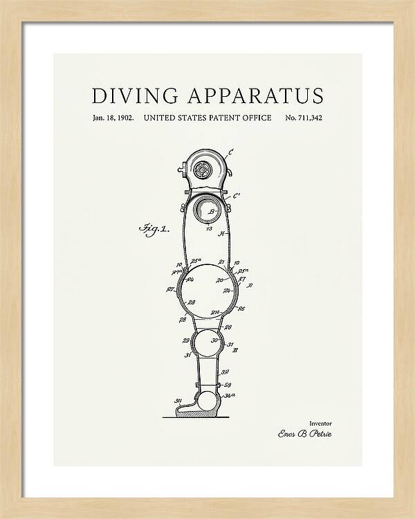 Diving Apparatus Atmospheric Diving Suit Minimalist Patent Us711342