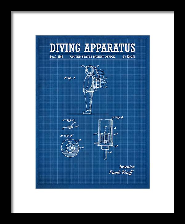 Diving Apparatus Blueprint Patent Us829274a