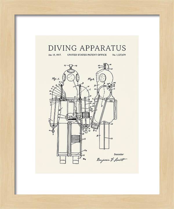 Diving Apparatus Submarine Escape Suit Minimalist Patent Us1327679a