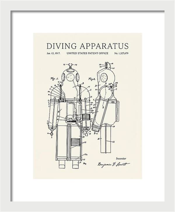 Diving Apparatus Submarine Escape Suit Minimalist Patent Us1327679a