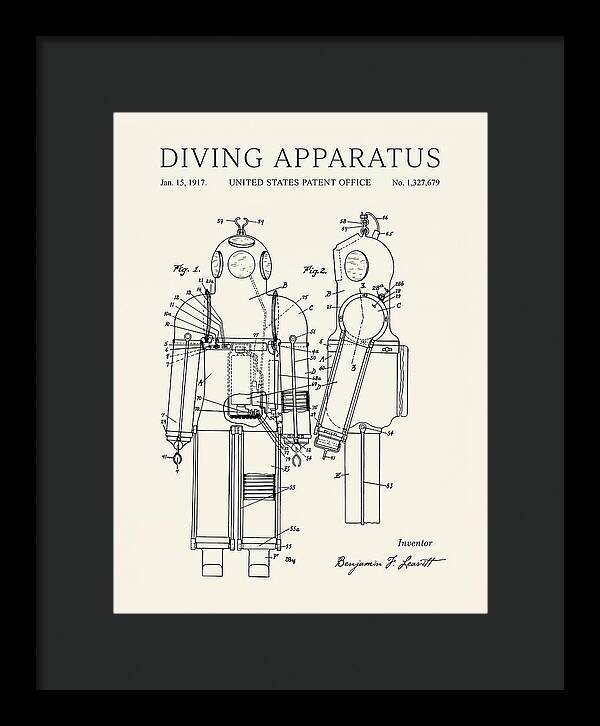 Diving Apparatus Submarine Escape Suit Minimalist Patent Us1327679a