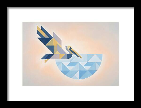 Diving Pelican In Blue Water