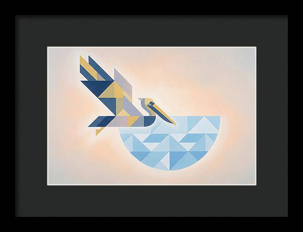 Diving Pelican In Blue Water