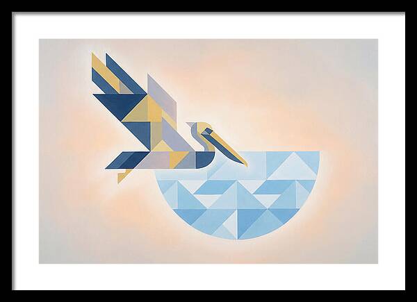 Diving Pelican In Blue Water