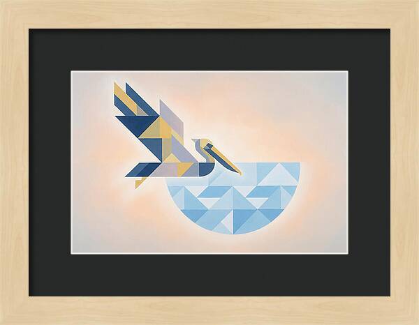 Diving Pelican In Blue Water