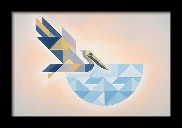 Diving Pelican In Blue Water