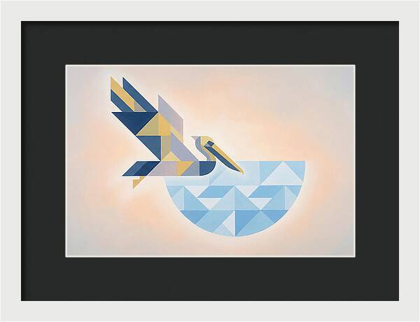 Diving Pelican In Blue Water
