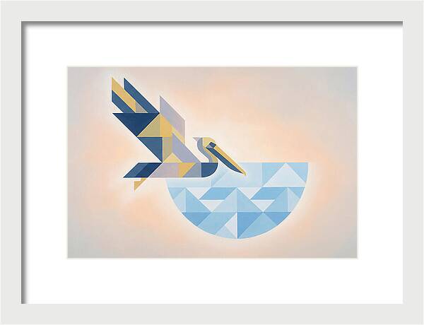 Diving Pelican In Blue Water
