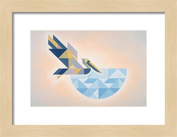 Diving Pelican In Blue Water