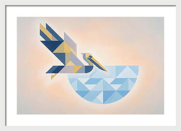 Diving Pelican In Blue Water