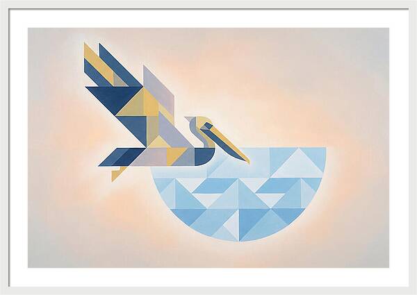 Diving Pelican In Blue Water