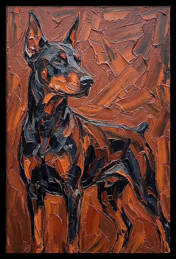Doberman In Bold Colors