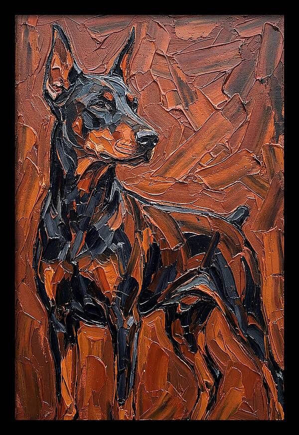 Doberman In Bold Colors